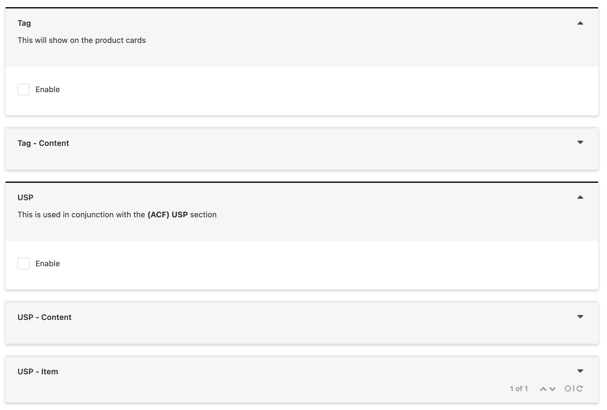 Metafields contracted